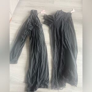 Victoria secret XL set of two sleep shirts, both black with lace NEW WITH TAGS!